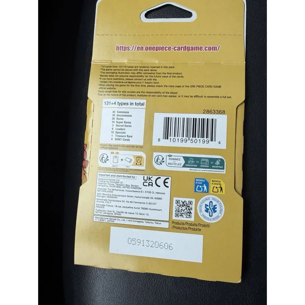 One Piece TCG OP-17 World's Strongest Warriors Sealed Sleeved Booster Pack Eng